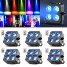 LED 4x25W RGBWA+UV Battery Powered WIRELESS DMX Par Can DJ Uplighting Up Light