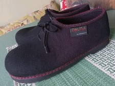 Wild 'N Wooly By Stegmann Black Wool Eco Vegan Clogs Shoes Women's Size 8 EUC