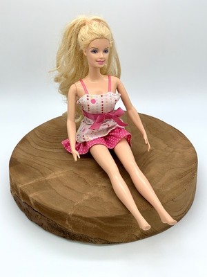Barbie Doll Vintage Blonde Mattel 1966 Body & 1998 Head Pink Skirt and Ribbon
