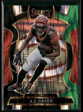 2025 Panini Select Black & Green Prizm Shock #99 - AJ Green - Bengals!