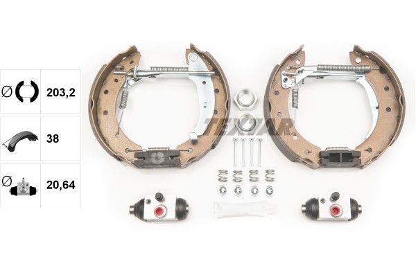 Bremsbackensatz FÜR Peugeot 206 SchrÄGheck (2A/C) - Textar 84048006-image
