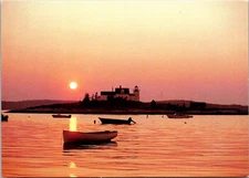 Postcard Little Deer Isle Maine ME Pumpkin Island Lighthouse
