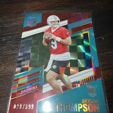 2022 Panini Donruss Elite Red /399 Skylar Thompson Dolphins 181 Rookie Card 