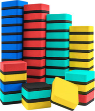 Mini Dry Erase Erasers, Magnetic Whiteboard Dry Erasers Cleaner, 2 X 2", 48 Pack