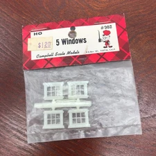 Campbell Scale Models 5 Windows #902 HO Scale White