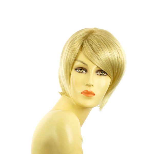 Perruque courte blond doré méché blond très clair ALINE 24BT613