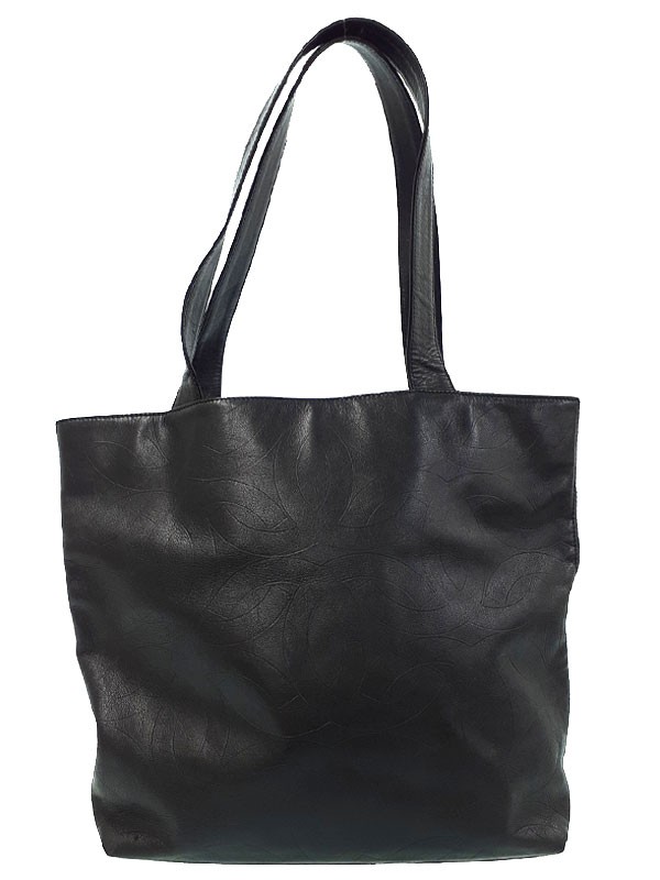 CHANEL Coco Mark Embossed Tote Bag for Women - Luxury Leather Handbag