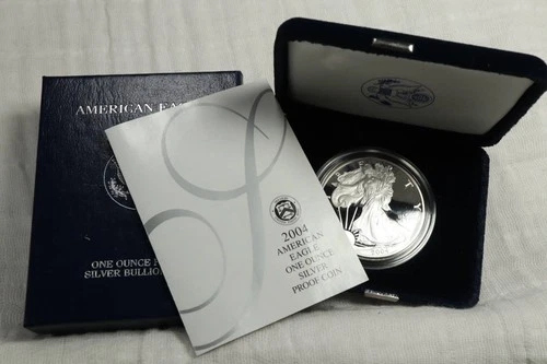 NobleSpirit Beautiful 2004 American Eagle .999 Silver 1oz Proof in Box w CoA