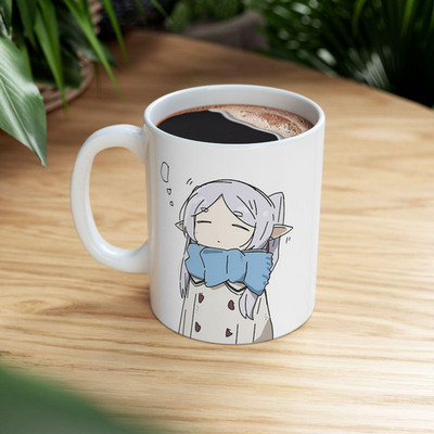 Frieren Mug, Anime Mug, Anime Gifts, Anime Merch, Frieren Coffee Mug, Cute Gift,