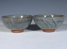 3.7"China Ancient Dynasty palace Jian kiln porcelain Tea cup Bowl Bowls Pair