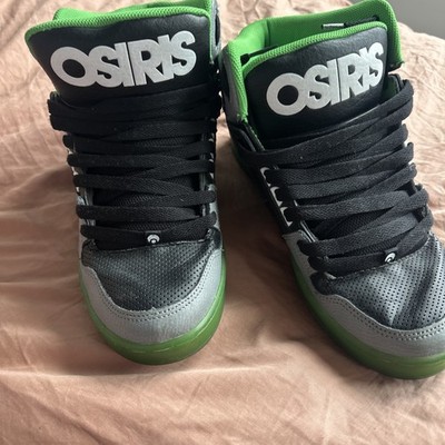 Osiris NYC 83 Men's Skate Shoes, Black/Charcoal/Green, Size 13