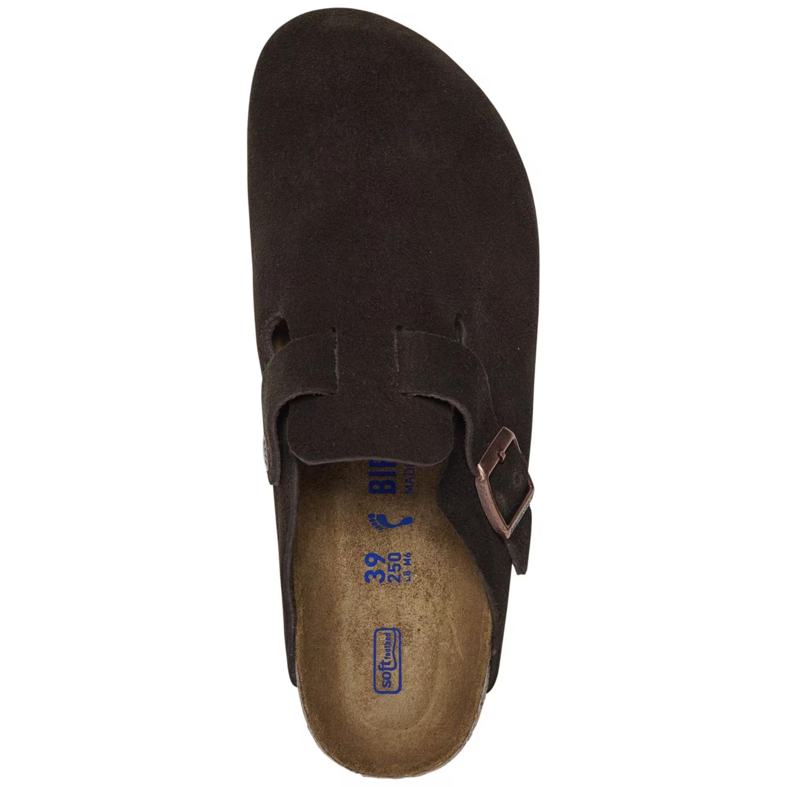 Women's Birkenstock Boston Soft Footbed Suede Leather Clogs Black image 4