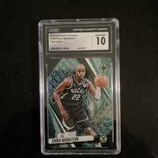 2023-24 Khris Middleton Panini Phoenix #199 Teal Lazer Bucks RC CGC 10 GM MT