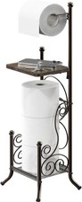 English Style Bathroom Toilet Tissue Roll Holder Stand, Bronze