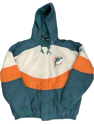 NFL Men s Large Vintage Proline Apex One Miami Dolphins Nylon Jacket Puffer Coat