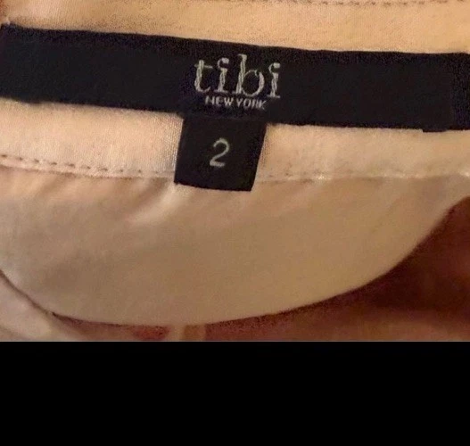 Falda midi Tibi Gingham transparente fluida melocotón talla 2 Foto 3 de 4