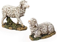 27" Scale Nativity Sheep Set of 2 by Joseph's Studio – Standing & Sitting