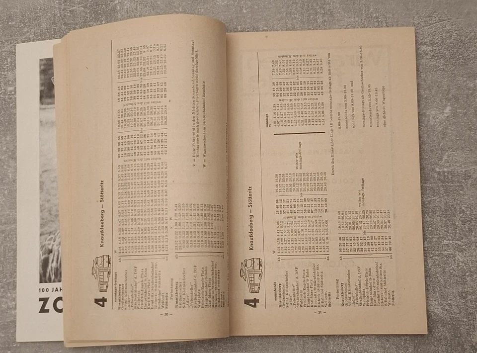 Verkehrsinformation 1978, Leipzig Verkehrsbetriebe Stadtschnellbahn Kraftverkehr - Bild 4 von 4