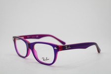 NEW RAY-BAN JUNIOR RB 1555 3666 CLEAR PURPLE RED AUTHENTIC EYEGLASSES 46-16