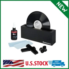 Vinyl Record Cleaning Machine Complete Album Spin Cleaner Kit Liquid Brushes NEW