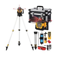 Self-Leveling Rotary Laser Level Kit, Class II 5 mW Red Laser, 2000 ft R