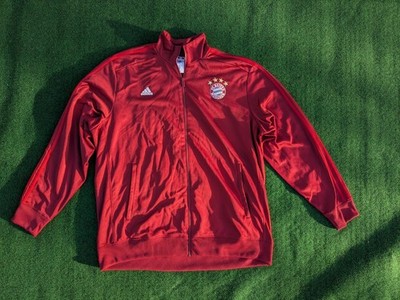 FC Bayern München / Adidas  Jacke / 2XL / 2015 Track / Zipper Rot 