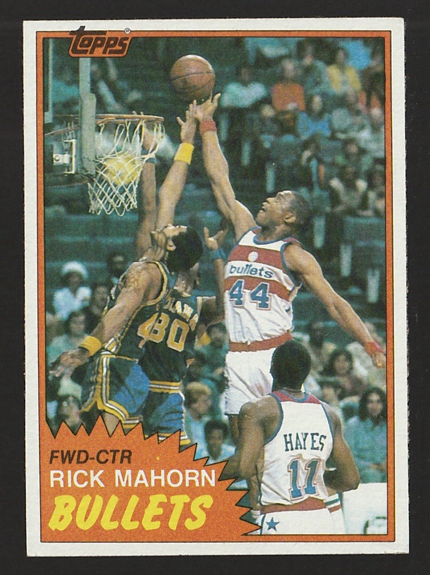 1981-82 Topps #98 Rick Mahorn Rookie RC Washington Bullets