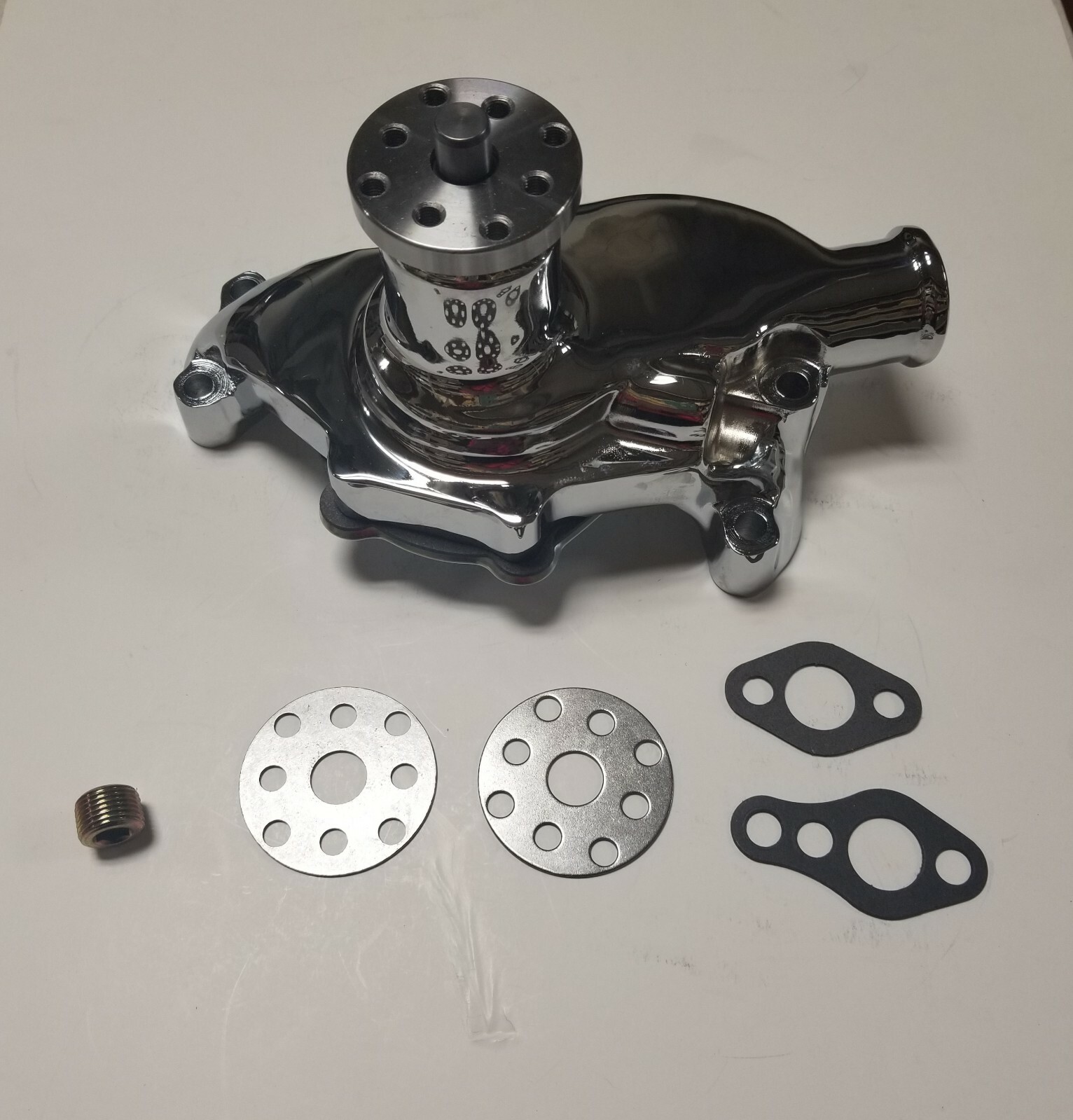 Chevy V8 Short Water Pump & Pulley Kit w Alternator & Power Steering