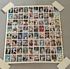 1990 Topps Complete Uncut Baseball Card Sheet Set Doc Gooden Nolan Ryan Ripken