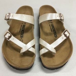 pearl white birkenstocks mayari