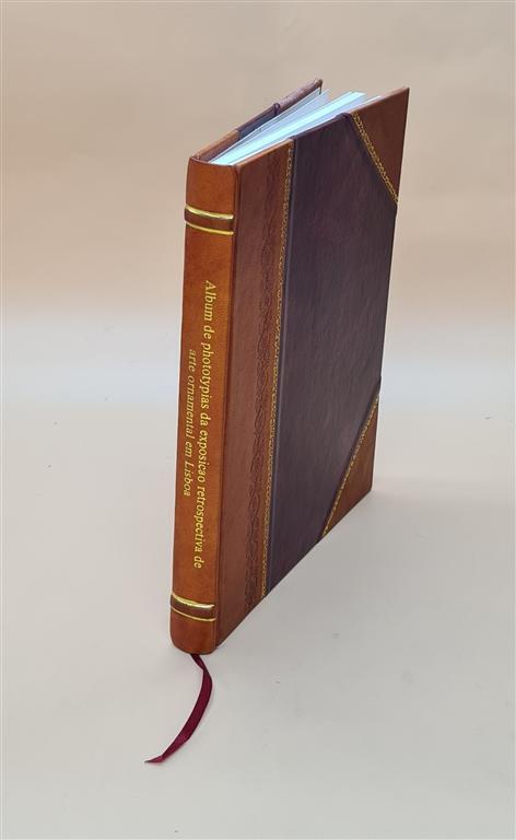 Vintage Leather-Bound Photo Album of Retrospective Ornamental Art Exhibition