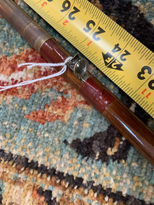 Antique custom bamboo fishing rod bottom half only (lot#20970)