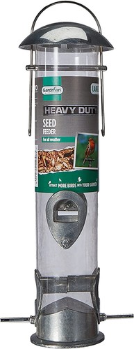 Gardman Large Heavy Duty Polished Seed Feeder Aluminium Easy Fill Feeder A01044 - Picture 4 of 9