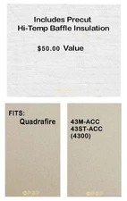 QUADRAFIRE WOOD STOVE BAFFLE & BLANKET [PP2561]  43M-ACC, 43ST-ACC. SRV7037-112 