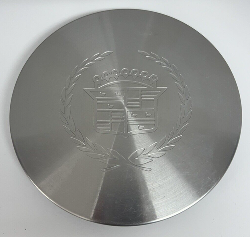 CADILLAC ELDORADO DEVILLE SEVILLE Wheel Hub Center Cap Brushed Alloy 9593128 - Picture 2 of 6
