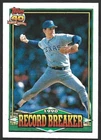 1991 Topps #6 Nolan Ryan card, Texas Rangers HOF