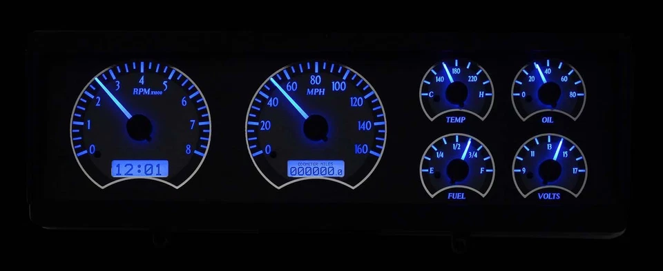 Dakota Digital Gauges VHX-78O-CUT-S-B 78-88 Oldsmobile Cutlass Silver /Blue - Image 2 of 4