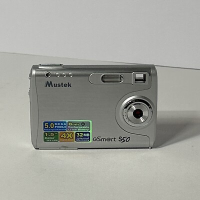 Mustek GSmart S50 5MP Digital Camera w/ 4x Digital Zoom & 1.5'' LCD With Case