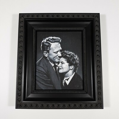Spencer Tracy Hepburn Film Art Painting 4x5 Canvas Movie Memorabilia Portrait