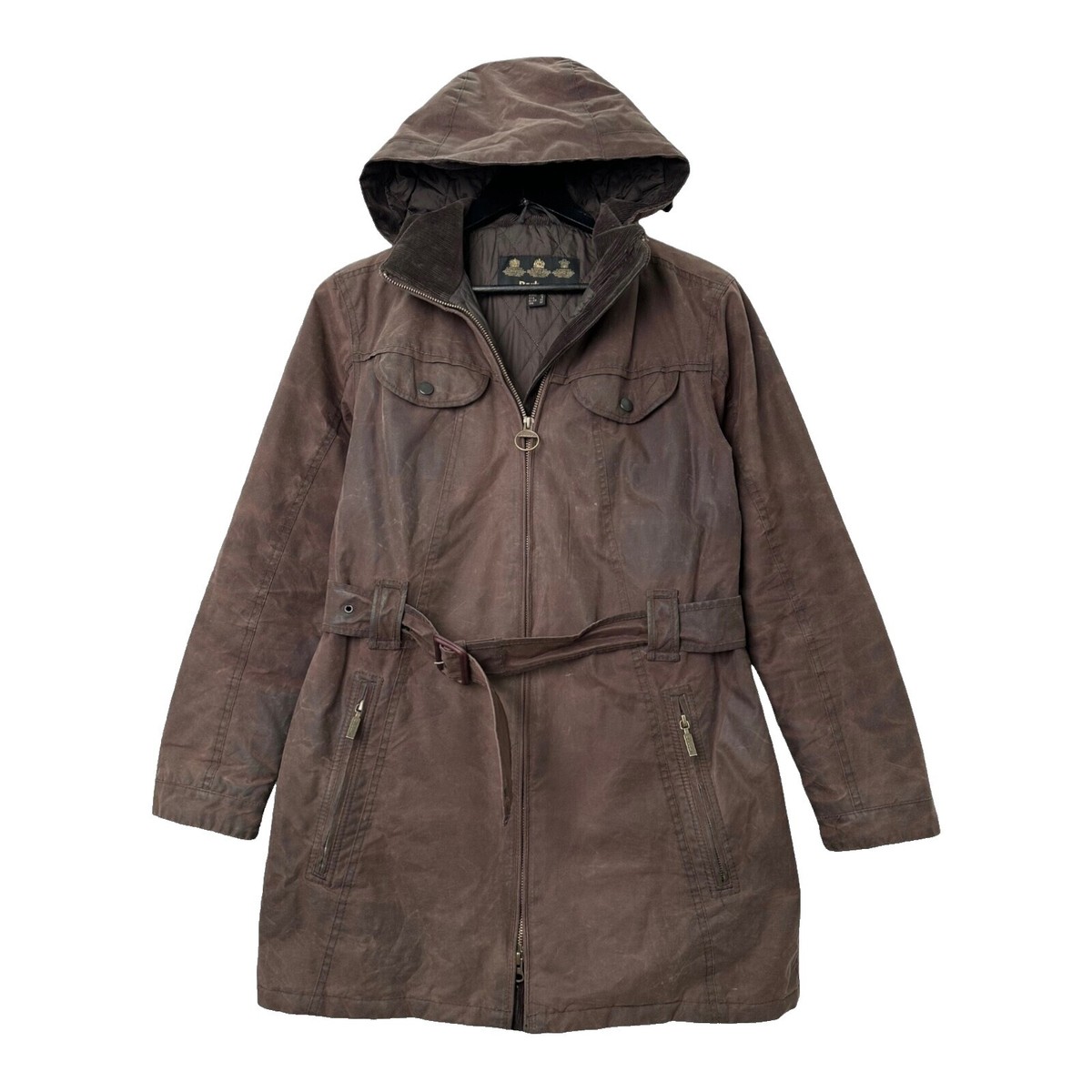 ジャケット・アウター Barbour Trench coat S Barbour LAND ROVER Trench Jacket Coat oiled cotton sage