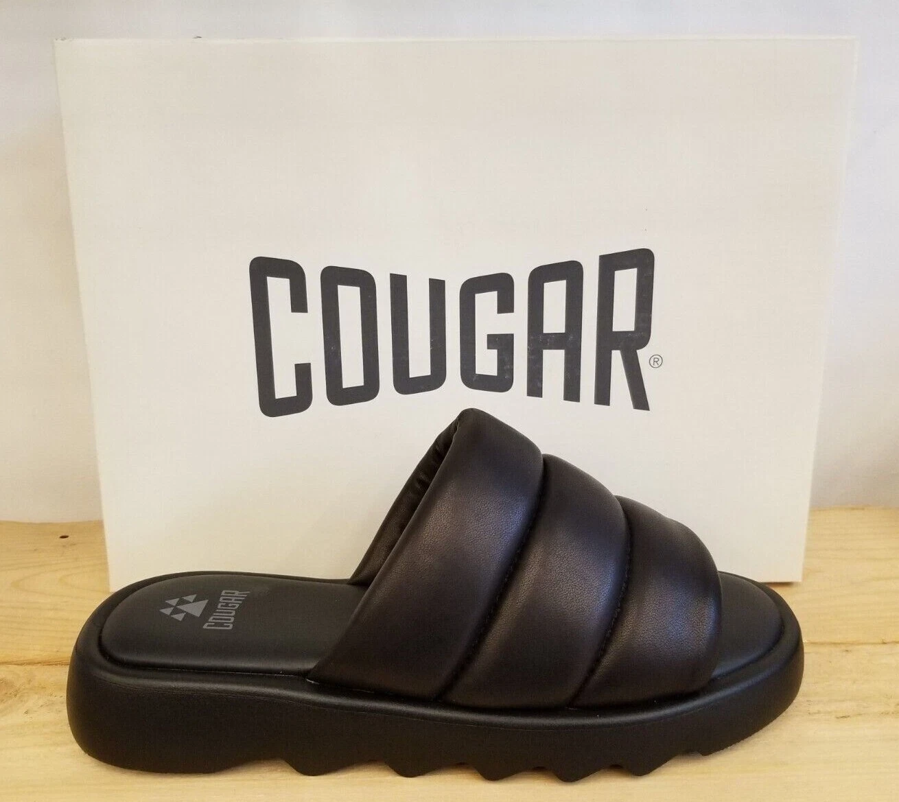 PUMA Sandali donna Cougar Julep neri slide nuovi