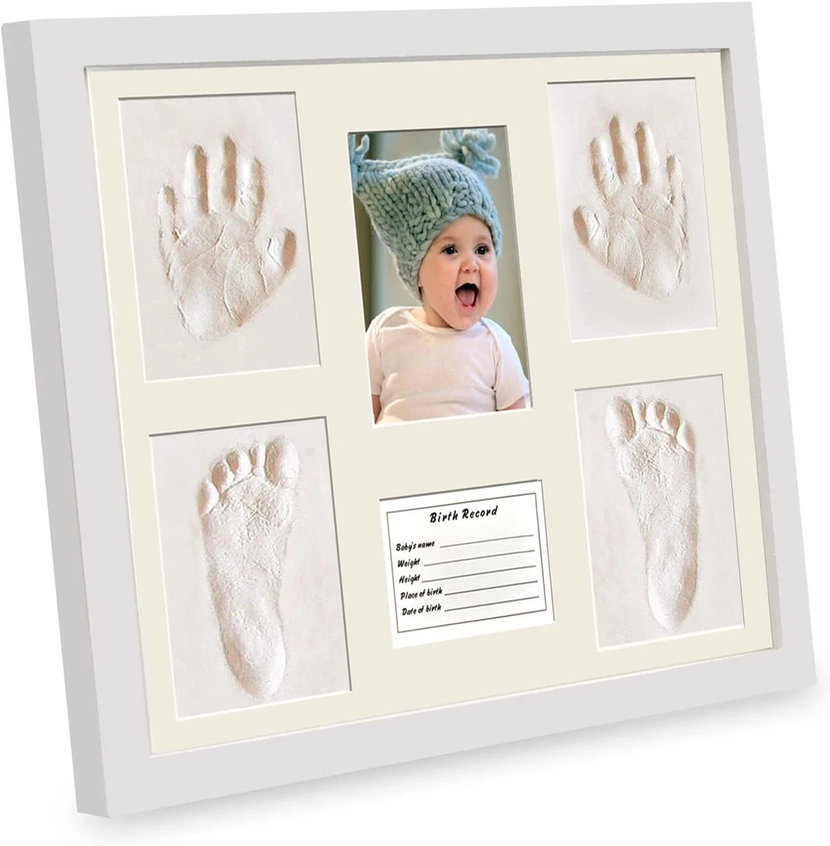 Baby Picture Frame, Baby Handprint Footprint Keepsake Kit, Clay