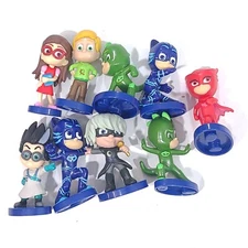 Lot of 9 PJ Masks Figures ~Catboy, Gekko, Owlette, Just Play EUC
