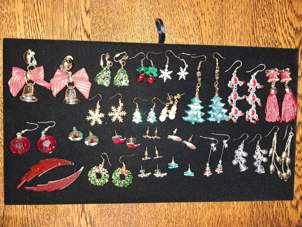 Christmas Jewellery Earrings Dangle Stud Clip Bulk Sale 24