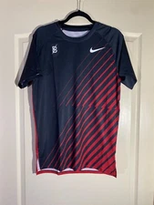 NIKE Men’s Pro Elite Bowerman Track Club Warm-Up Shirt Red black CW7675-010