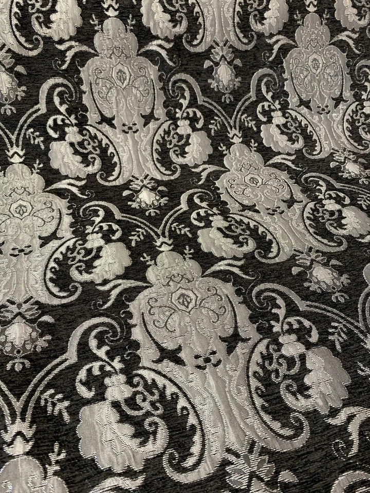 Drapery and Upholstery Chenille Fabric By the Yard Elegant Damask Pattern 58" w - Image 3 of 4