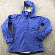 Marmot Jacket Womens Small Blue Windbreaker Rain Hood Shell Casual Hiking