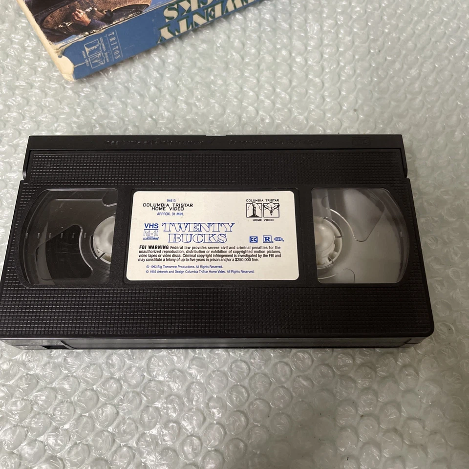 Twenty Bucks (VHS, 1993) Steve Buscemi Christopher Lloyd Brendan Fraser - Image 3 of 3