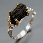 Handmade Natural Tourmaline Ring 925 Sterling Silver Size 7 /R468462