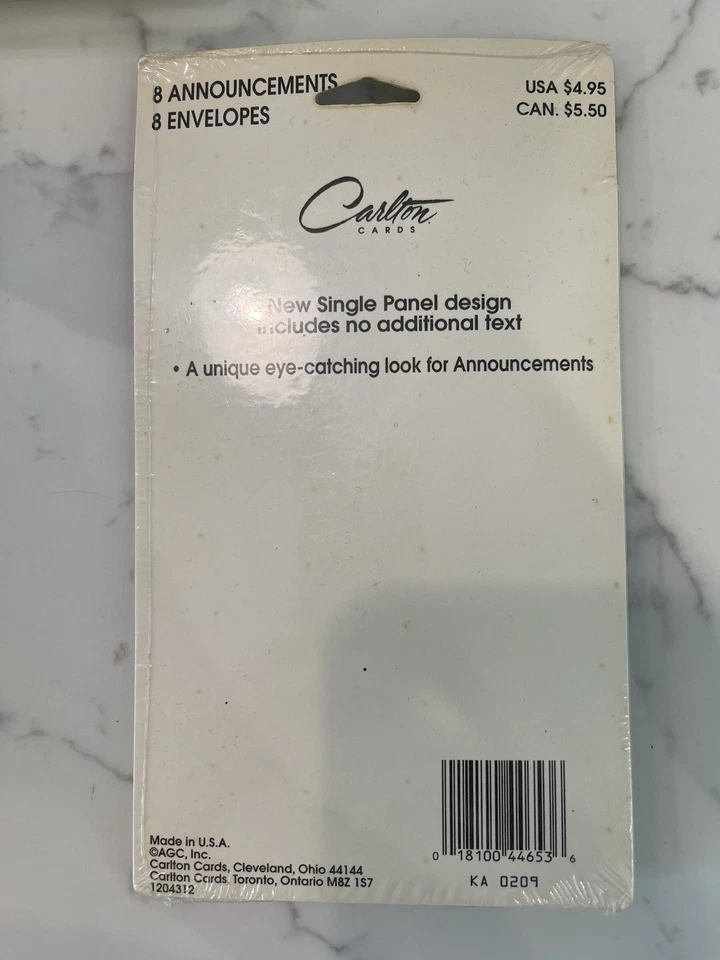 Nuevo sellado de colección anuncios de nacimiento de bebé, oso bebé durmiendo con sobres Foto 2 de 2